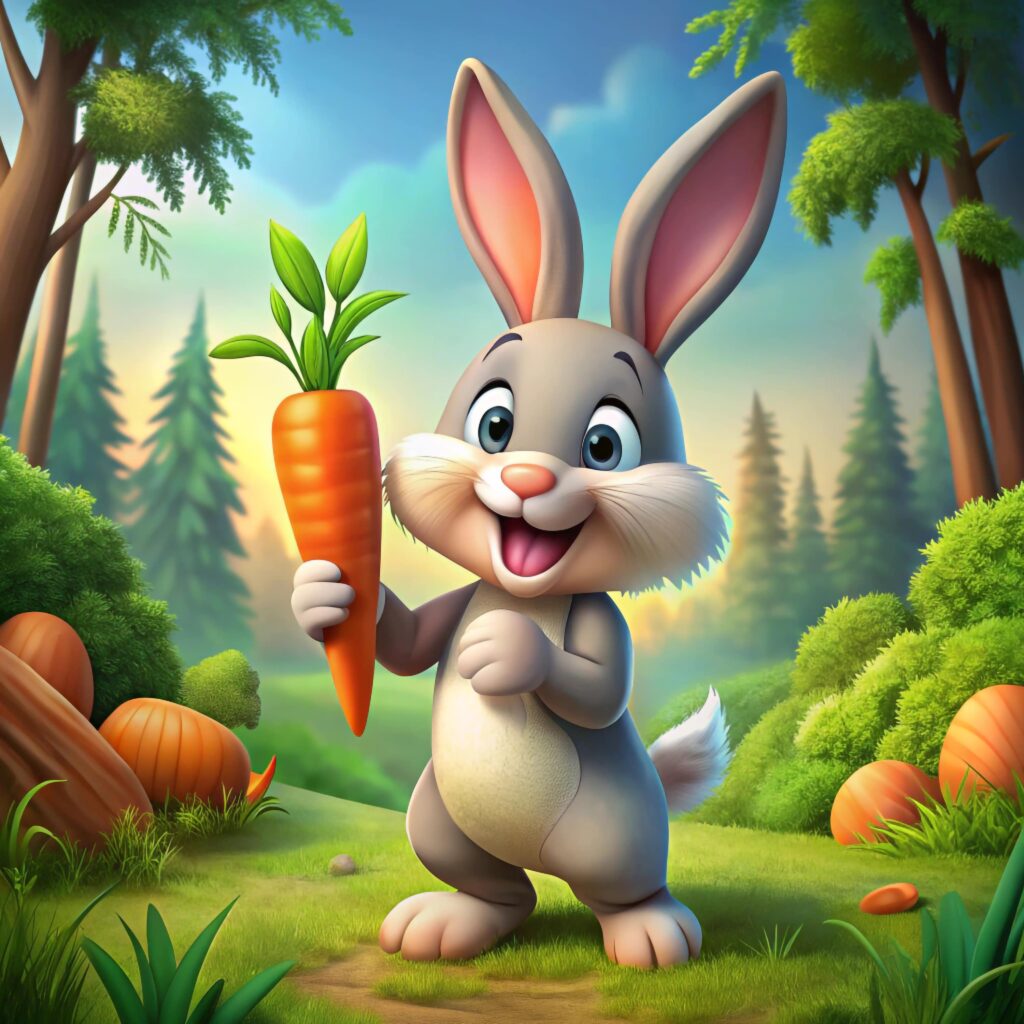 funny carrot puns for Easter with bunny and eggs